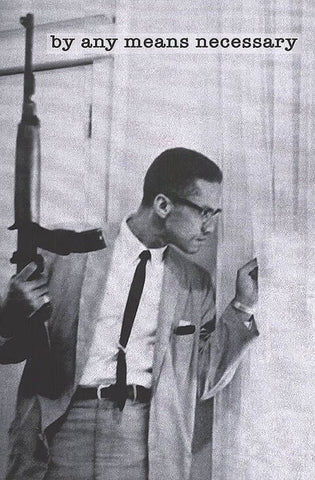 Poster, Malcom X By Any Means Necessary Art Not specified